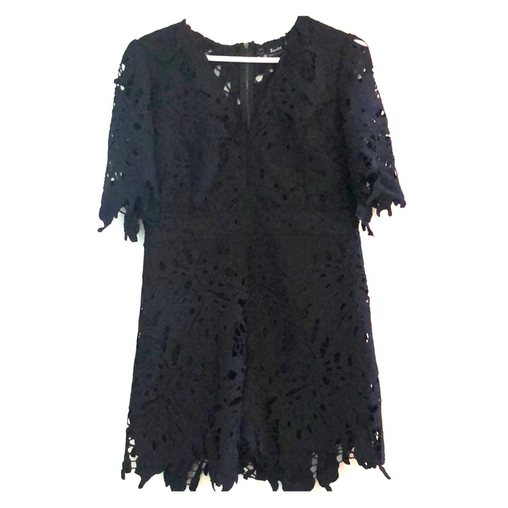Bardot Black Lace Cocktail Dress